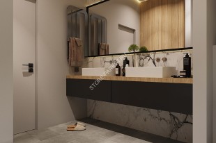 Полимерные покрытия SPC StoneFloor Плитка бежевая