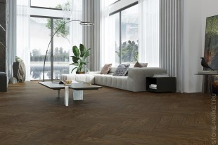 Quartz Parquet Английская ёлка Дуб Брауни