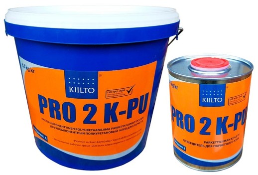 Двухкомпонентный  клей для паркета Kiilto 2K-PU