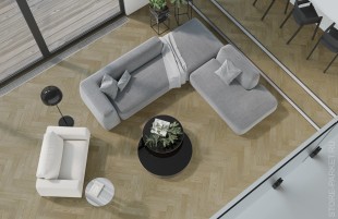 Quartz Parquet Английская ёлка Дуб Карельский