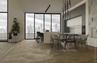 Quartz Parquet Английская ёлка Дуб Карельский
